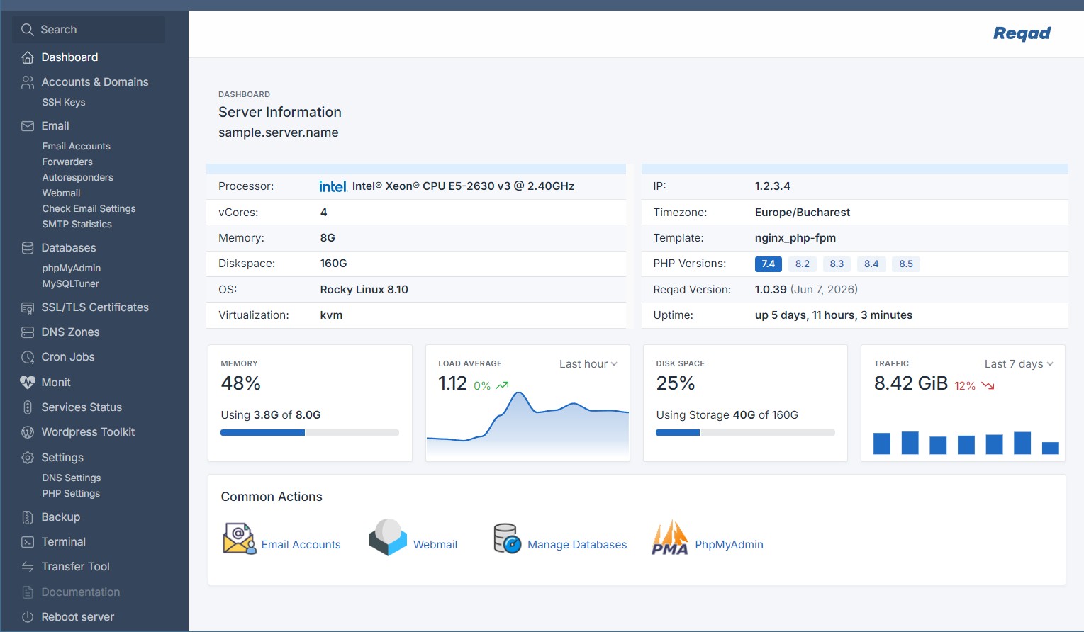 Reqad dashboard