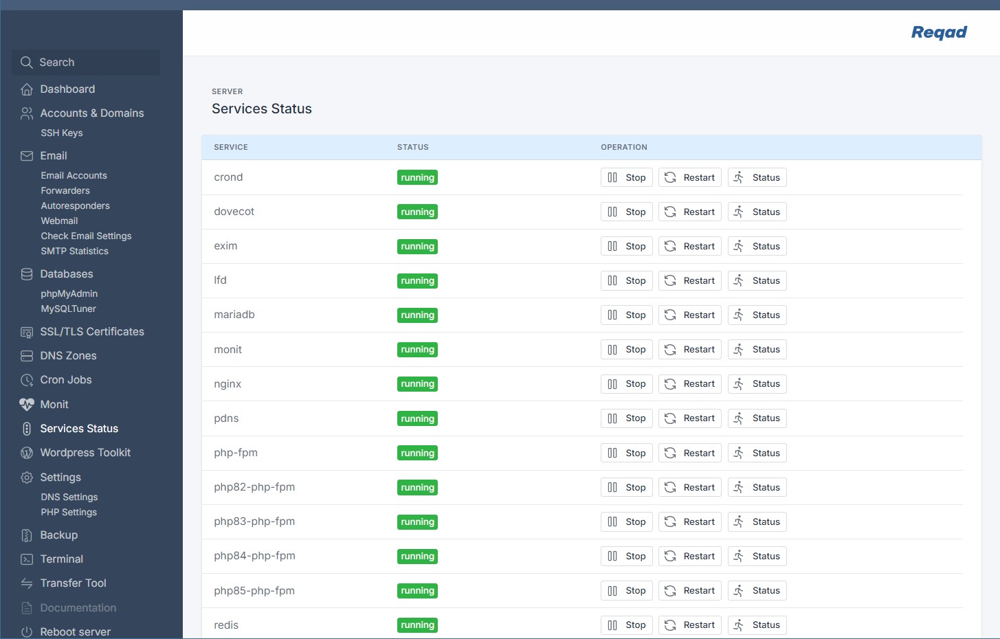 Reqad services page
